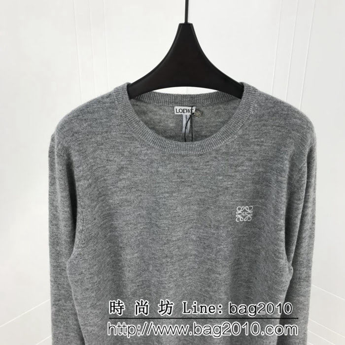 LOEWE羅意威 18SS秋冬最新款 基礎調logo刺繡 男款奴羊毛毛衣 打底百搭款式 ydi2437